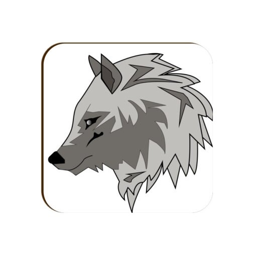 wolf face coaster 1
