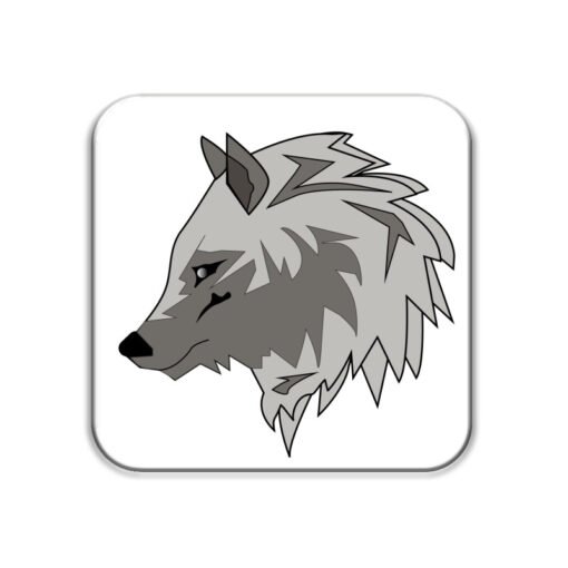wolf face coaster